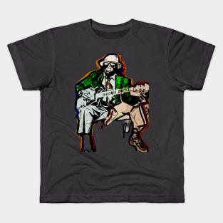 Muddy playing guitar Kids T-Shirt